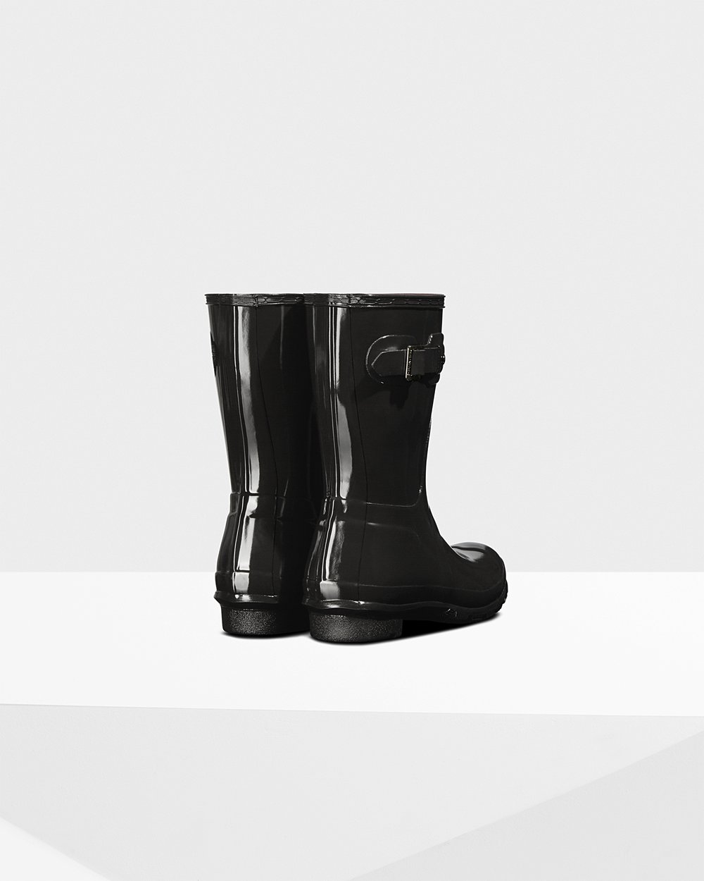 Womens Hunter Short Rain Boots Black - Original Gloss - 4756109-AC